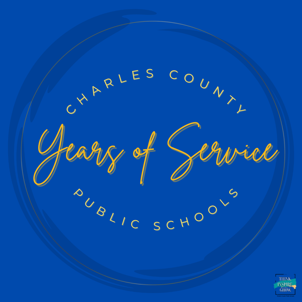 CCPS Years of Service in a circle with a blue background