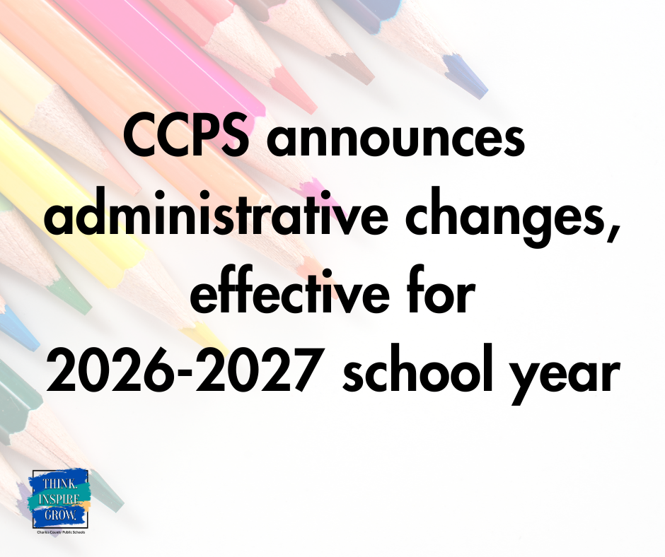 colored pencils with the words ccps announces administrative changes"