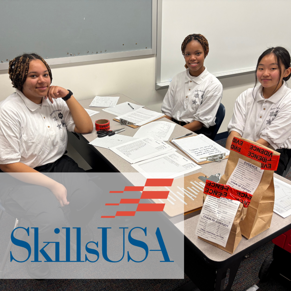 three students participating in SkillsUSA