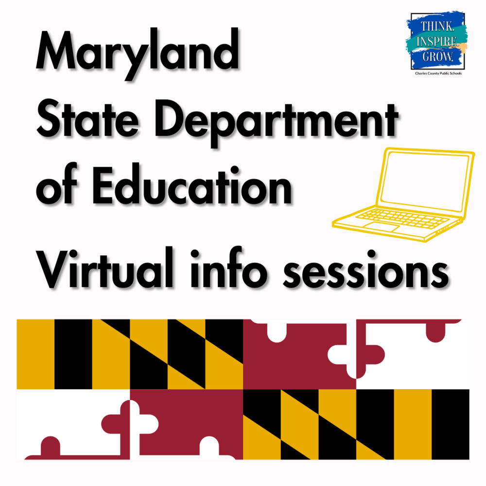 white background with the county logo and flag of maryland