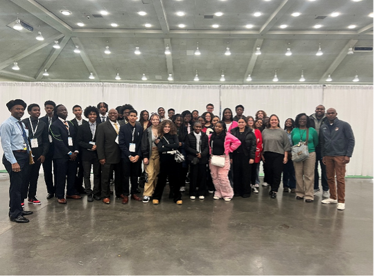 group of students posing for picture