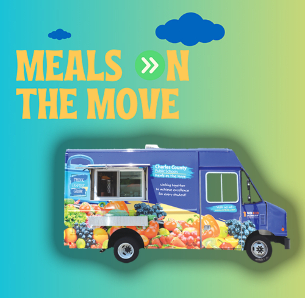 Charles County Charles County Public Schools (CCPS) is offering the Meals on the Move program this summer. The program will run June 24 through Aug. 7 at three designated sites in Charles County. The meal truck will be operated by CCPS food and nutrition services (FNS) staff. For more information visit www.ccboe.com.