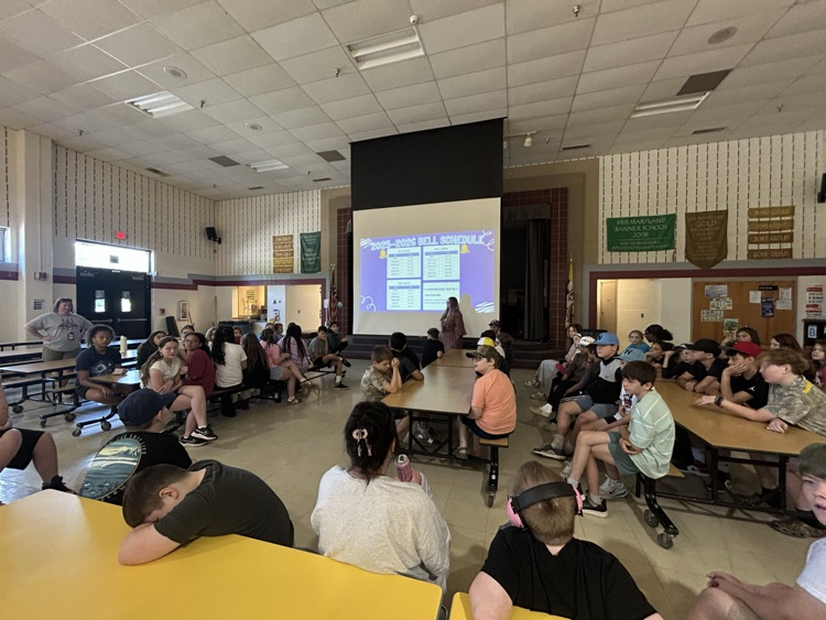 5th Grade students attending middle school transition meeting with staff from Piccowaxen
