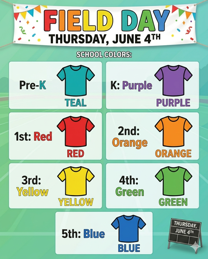 Field Day Colors for June 4th