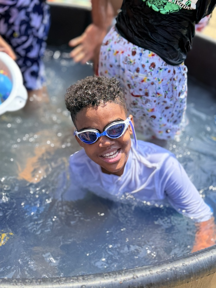 child in pool