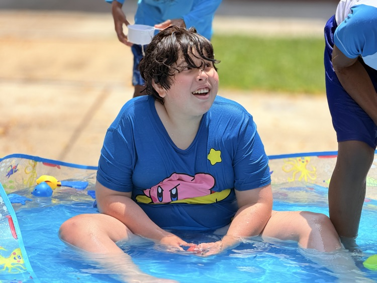 child in pool