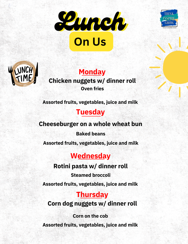 lunch on us menu