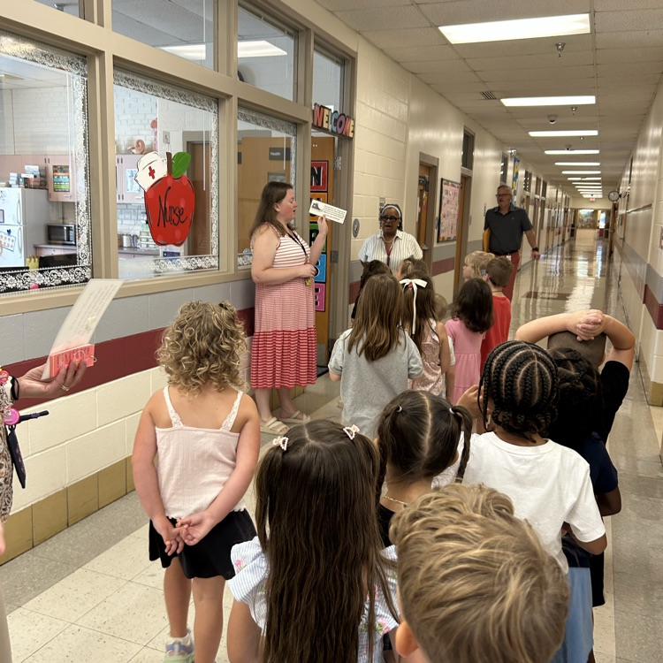 Students finding a clue at the nurses office