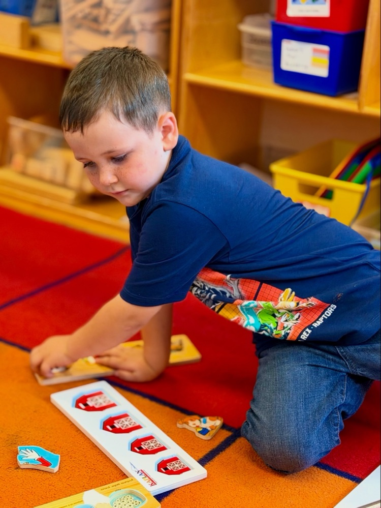 student playing 
