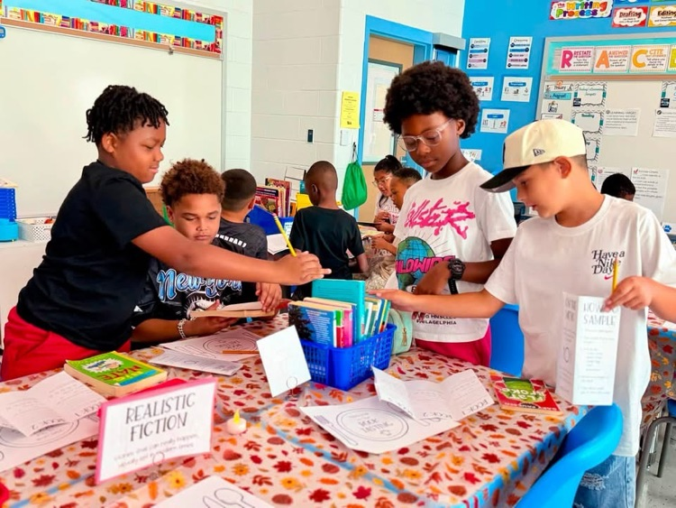 students reading 