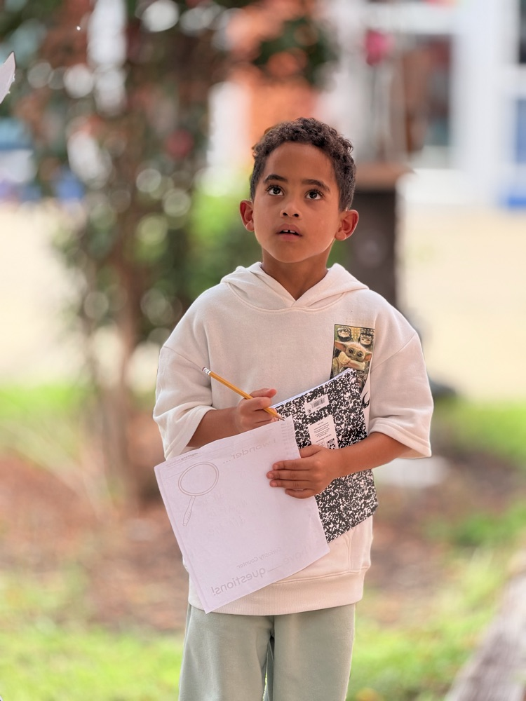 student looking up 