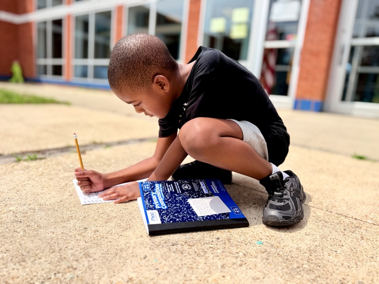 student writing 