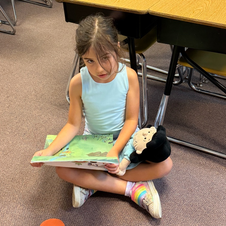 student reading