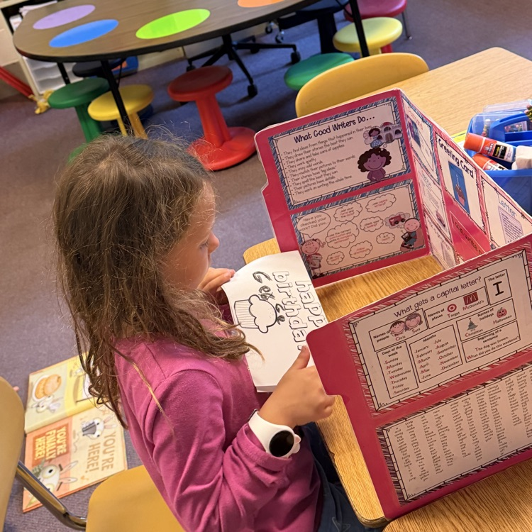 student reading