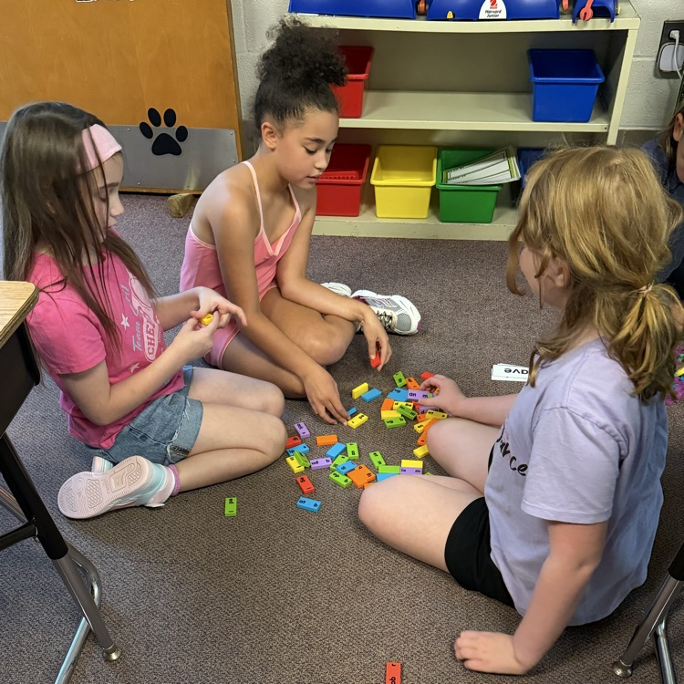 students building words