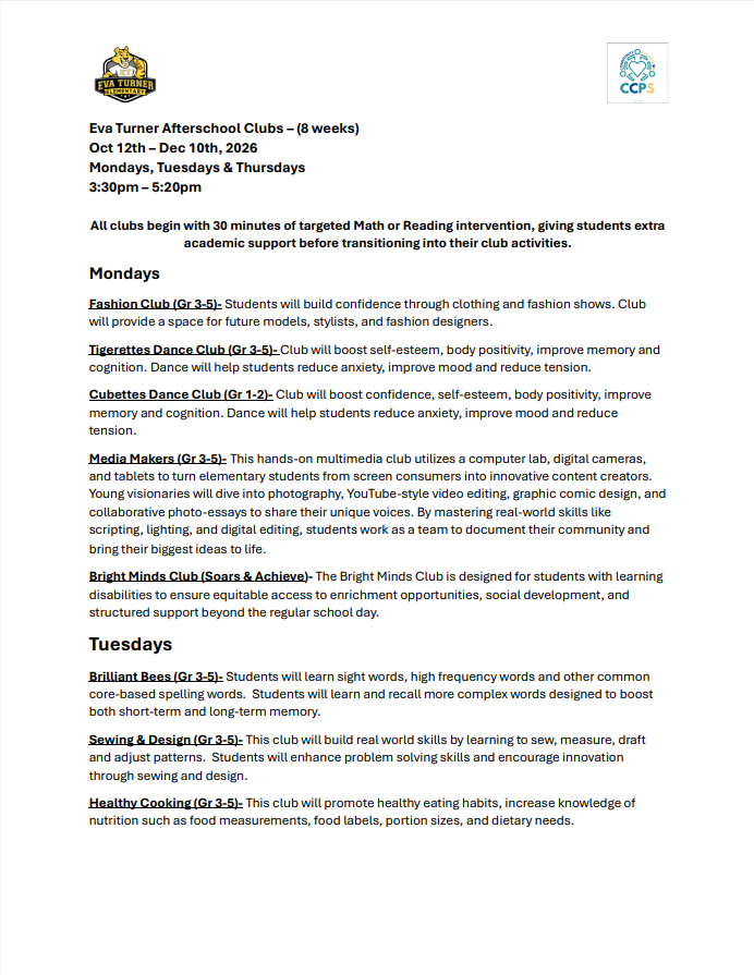 Club Descriptions Eng