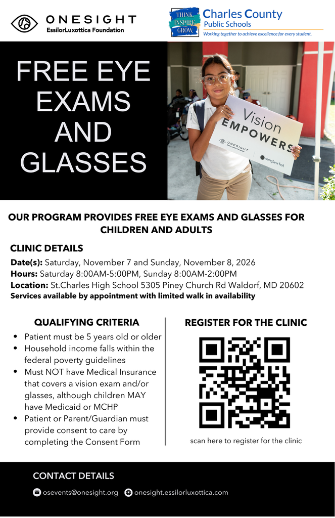Free exam and glasses clinic