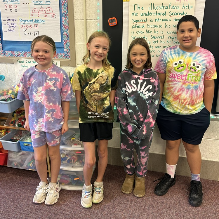 students wearing tie dye 