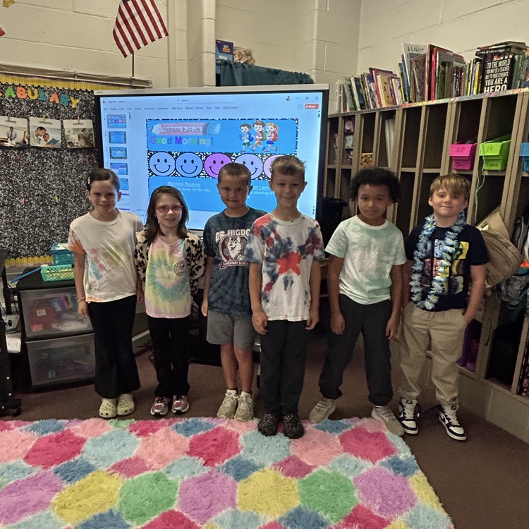 students wearing tie dye 