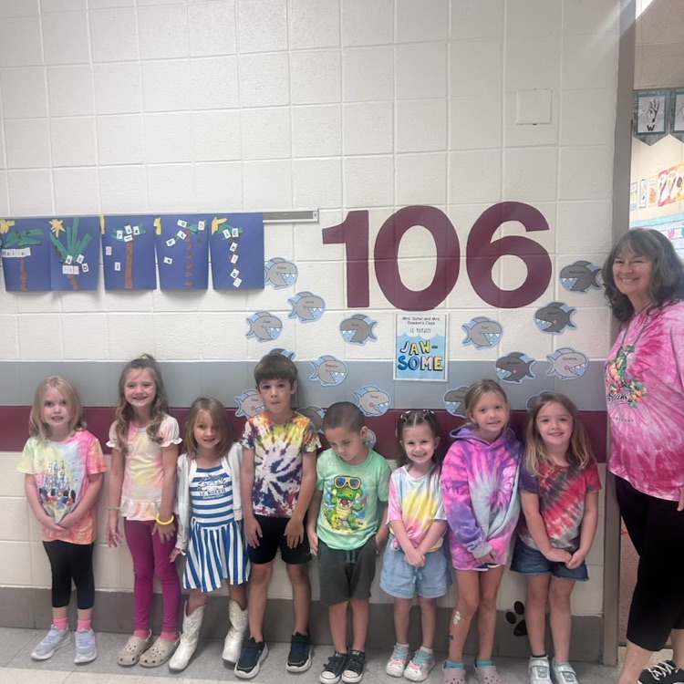 students wearing tie dye