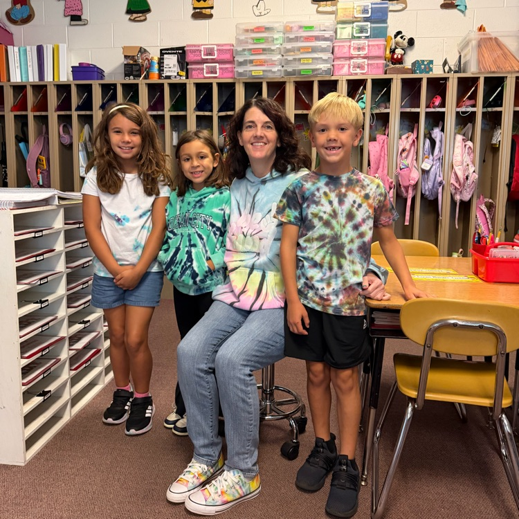 students wearing tie dye