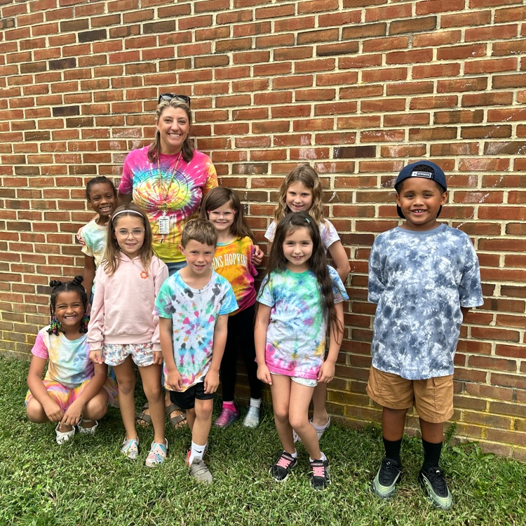 students wearing tie dye