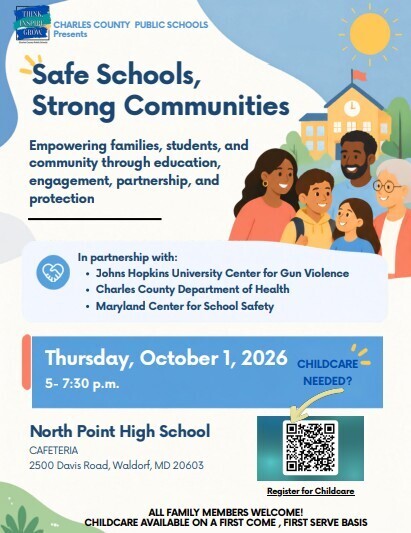 Safe schools, strong communities event flyer