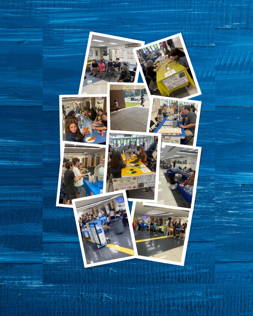 blue background with 10 pictures of students