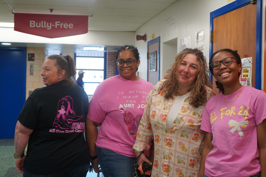💗 Glymont Goes Pink 💗  Our school community is proud to wear pink in recognition of Breast Cancer Awareness Month. Today, we honor the strength of survivors, celebrate hope, and raise awareness for a cause that touches so many lives. 🎀 #GlymontGoesPink #BreastCancerAwareness