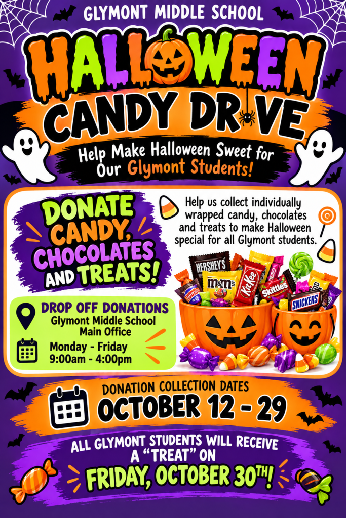 Candy drive for Glymont Oct 12-29