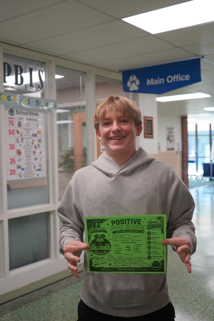 Positive Office Referral Recipients at Glymont Middle School
