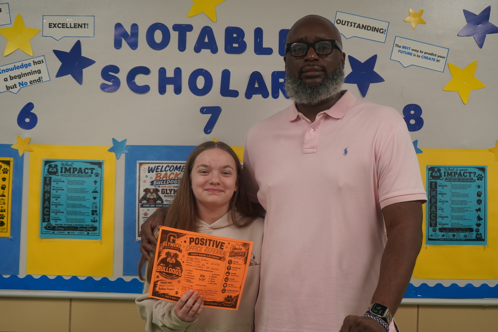 Positive Office Referral Recipients at Glymont Middle School