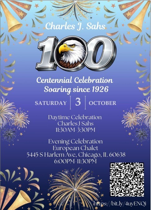 Eagle with number 100