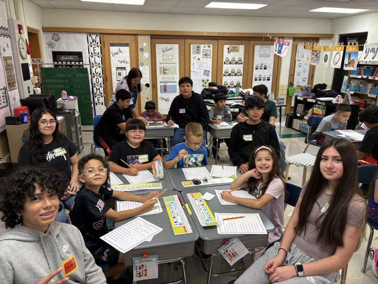 Mrs. Delestowicz’s 8th graders met Mrs. Duffner’s 2nd graders for the first time today. We can’t wait to work with our learning buddies this year!