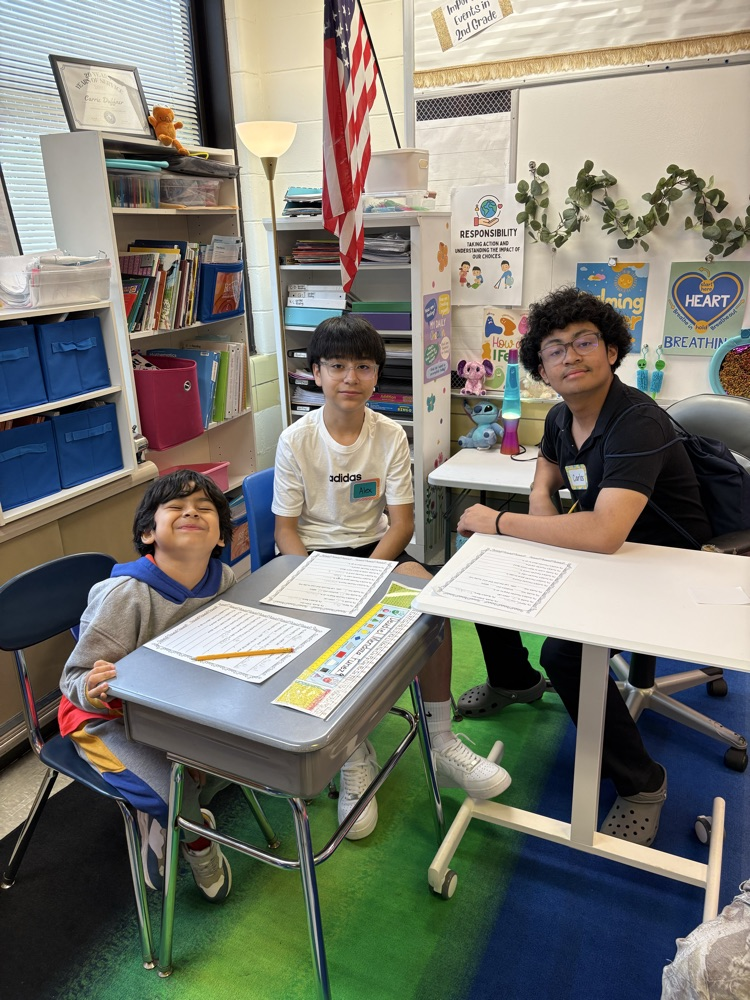 Mrs. Delestowicz’s 8th graders met Mrs. Duffner’s 2nd graders for the first time today. We can’t wait to work with our learning buddies this year!