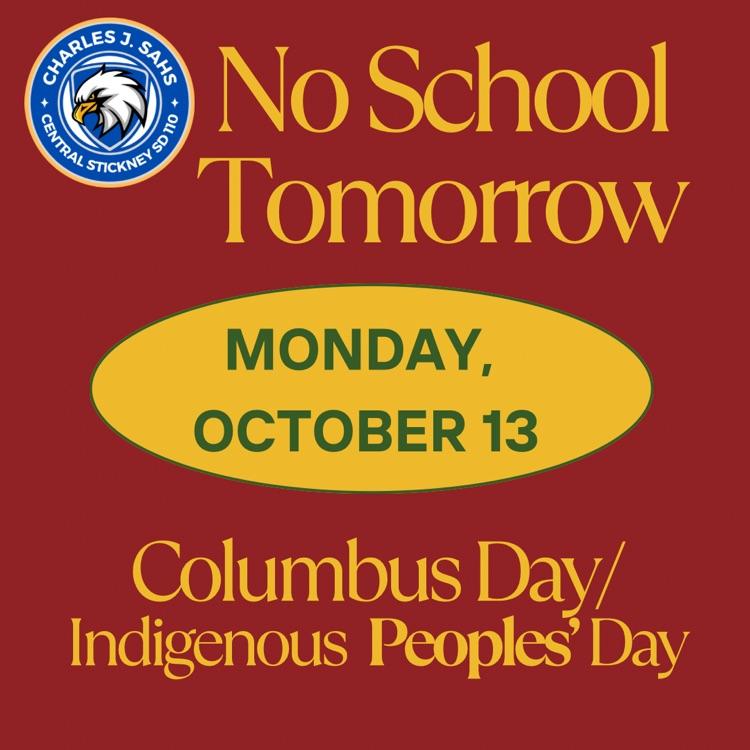 No School Monday, October 13