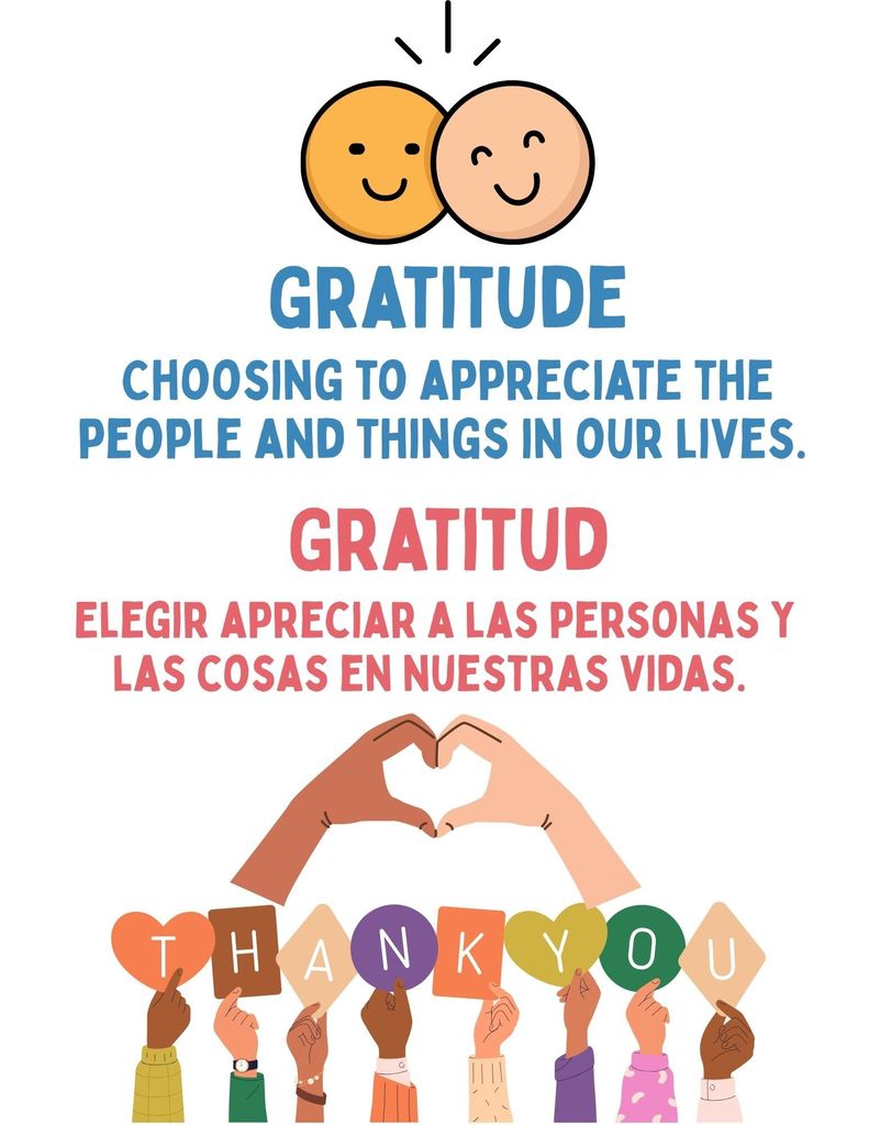 Character Trait of November is Gratitude