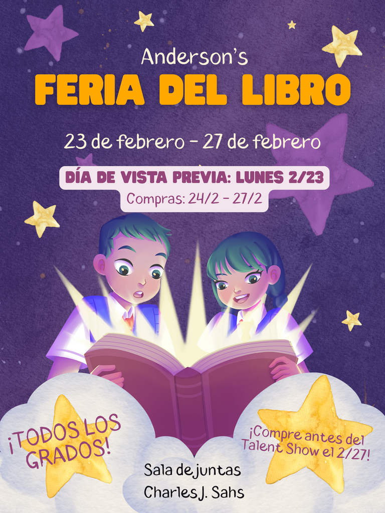 Book fair poster in Spanish
