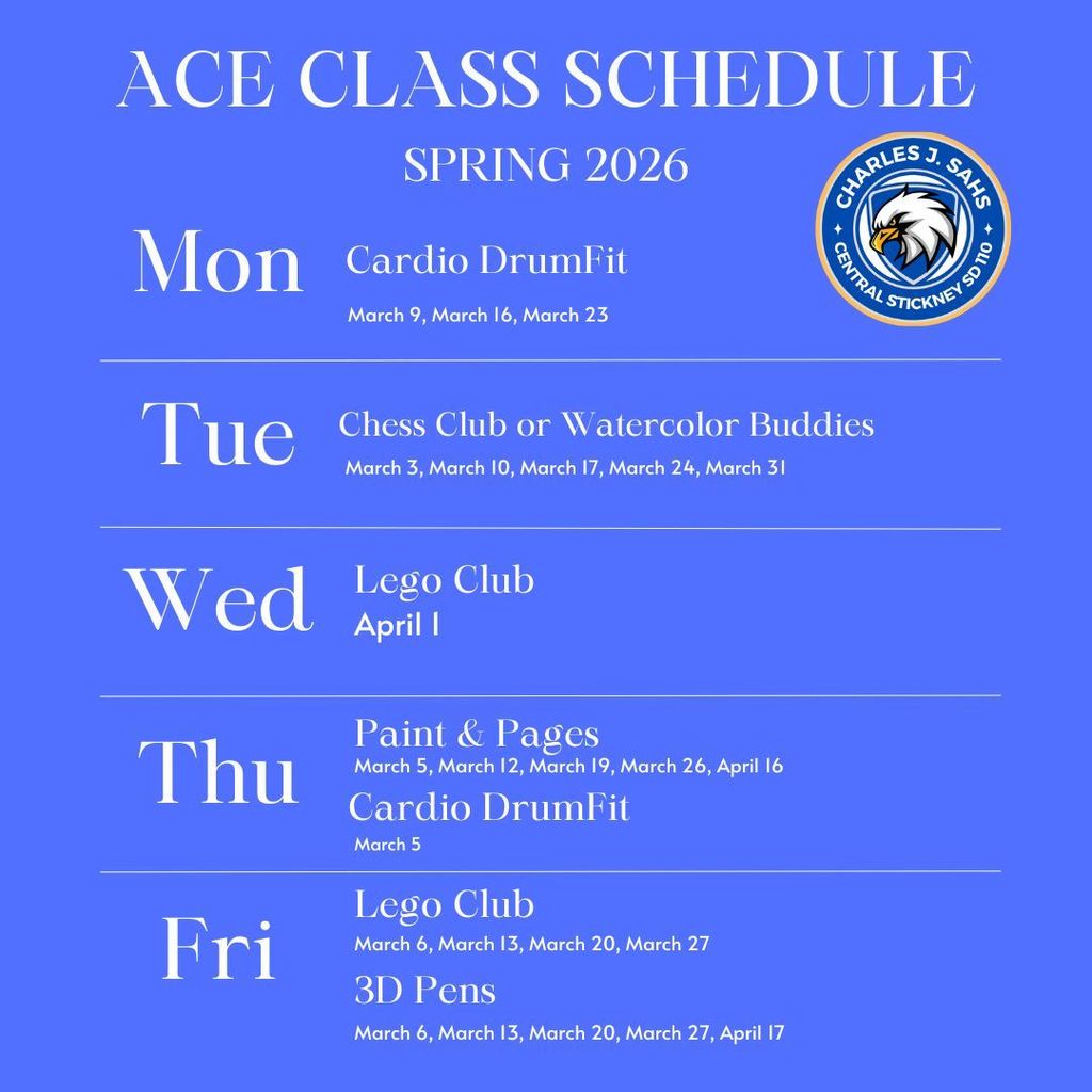 Spring 2026 ACE Class Schedule