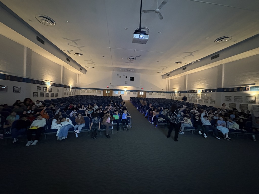 2nd-5th students viewing livestream