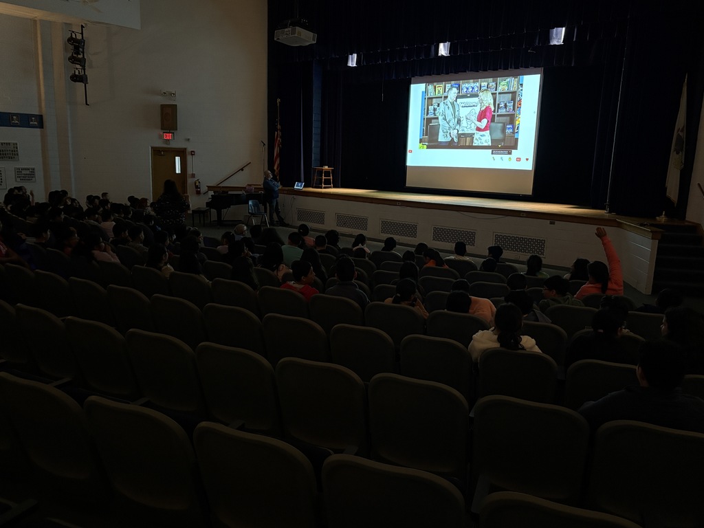 2nd-5th students viewing livestream