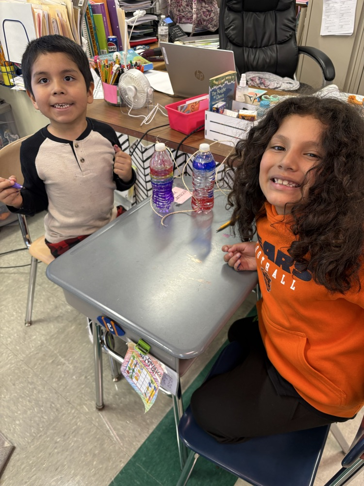 Mrs. Duffner’s and Mrs. Hervieux’s classes are celebrating Earth Week working together to reuse water bottles.