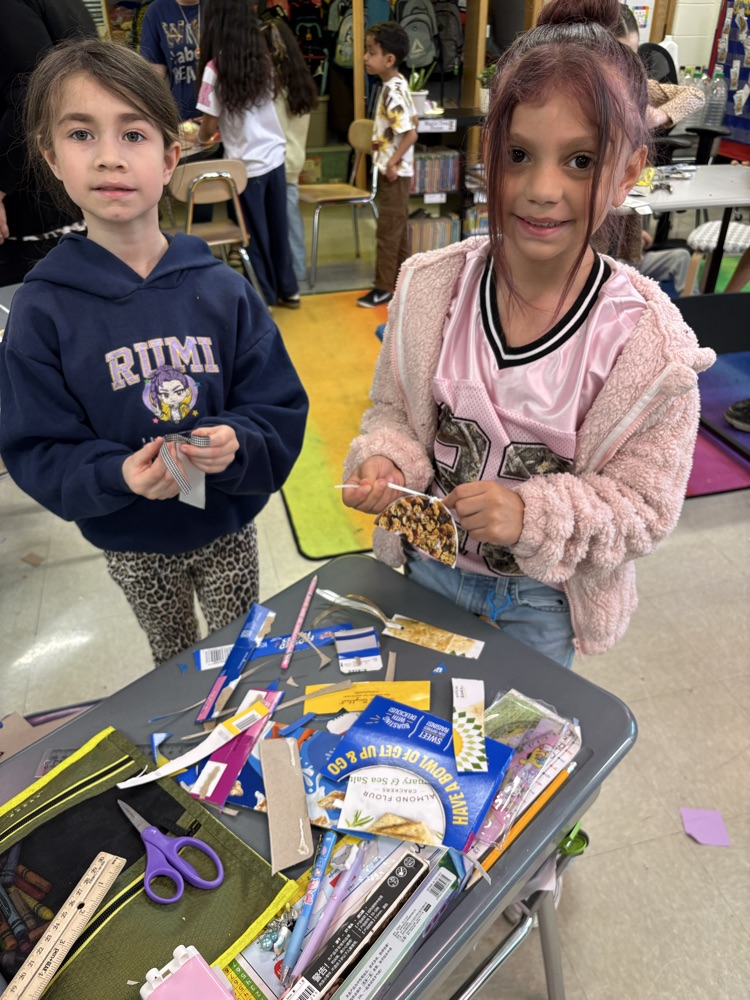 Happy Earth Week! Some of our Second and First graders collected old cereal boxes and made them into creative bookmarks. 