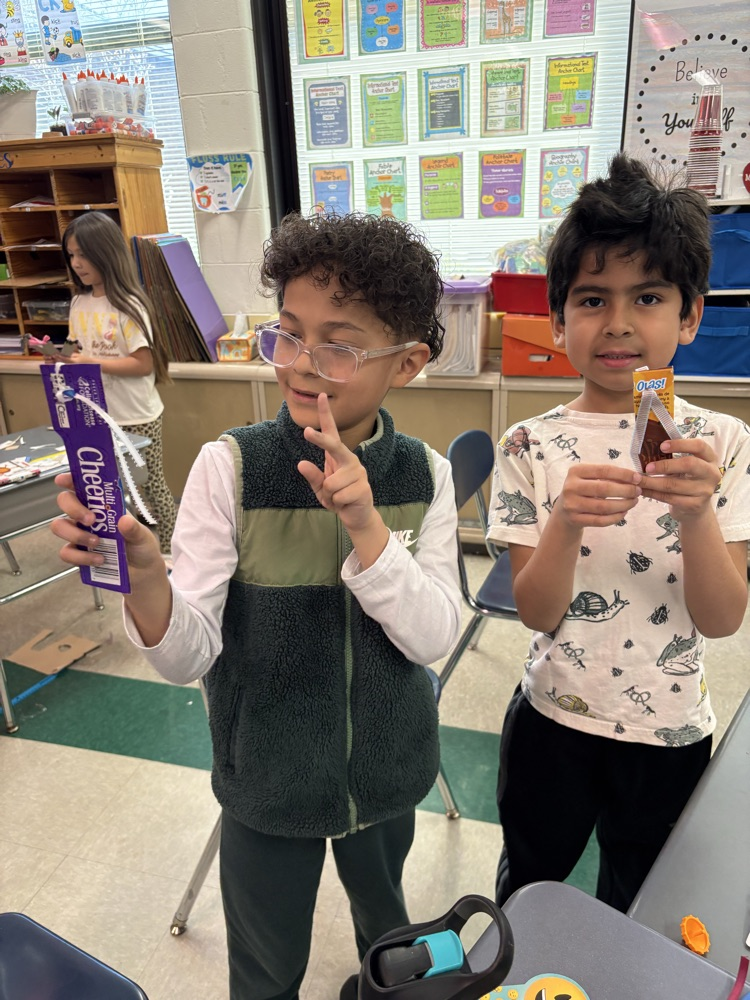 Happy Earth Week! Some of our Second and First graders collected old cereal boxes and made them into creative bookmarks