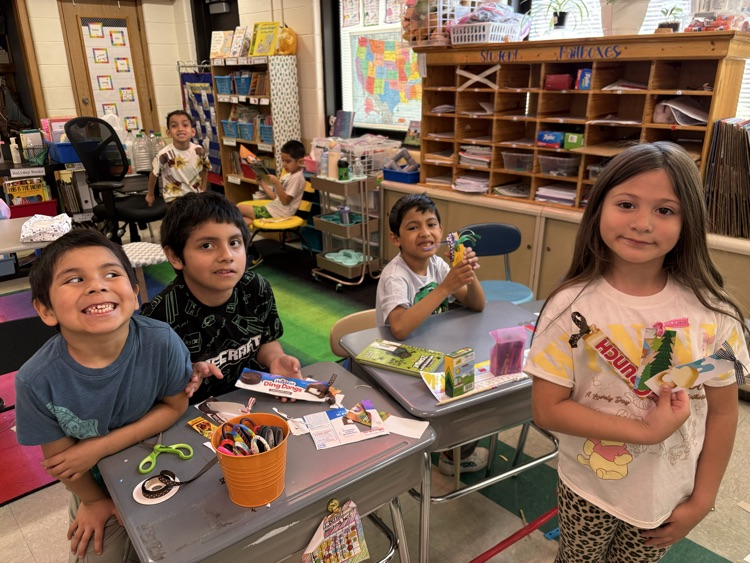 Happy Earth Week! Some of our Second and First graders collected old cereal boxes and made them into creative bookmarks