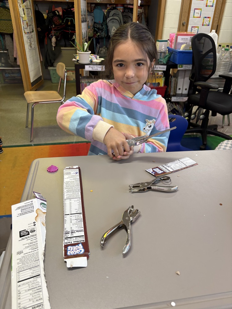 Happy Earth Week! Some of our Second and First graders collected old cereal boxes and made them into creative bookmarks