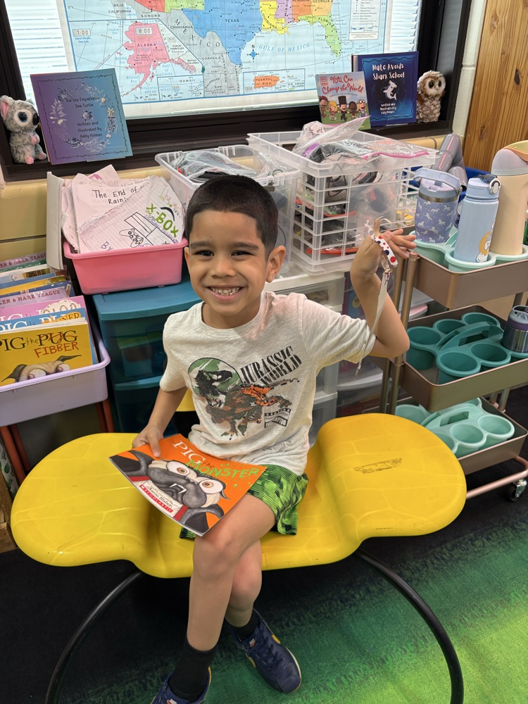 Happy Earth Week! Some of our Second and First graders collected old cereal boxes and made them into creative bookmarks