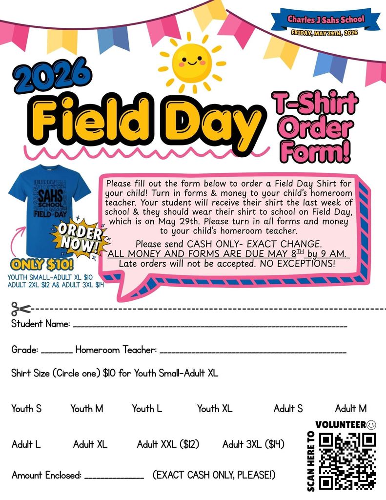 Field day shirt order