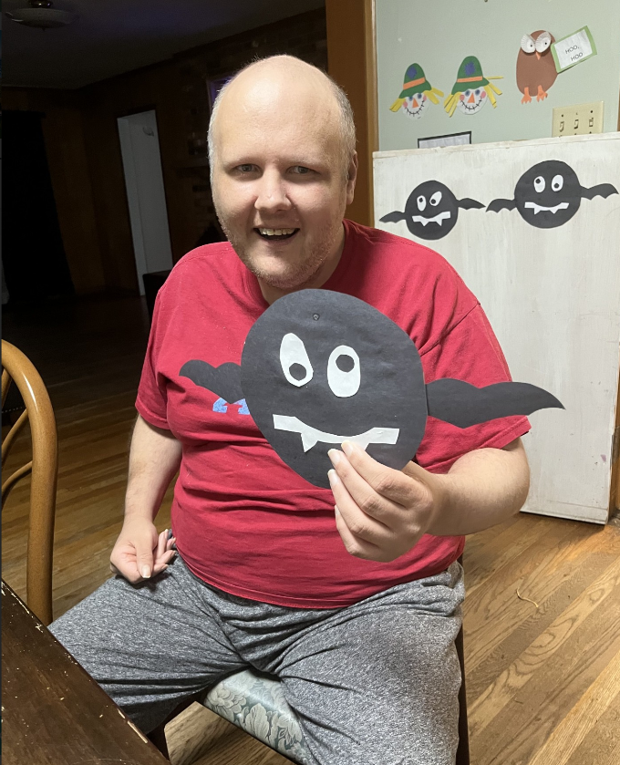 Man with a bat cradt