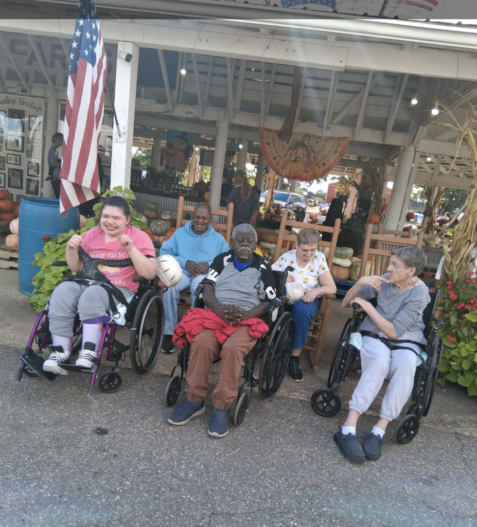 Group of men and women at Strawberry Hill